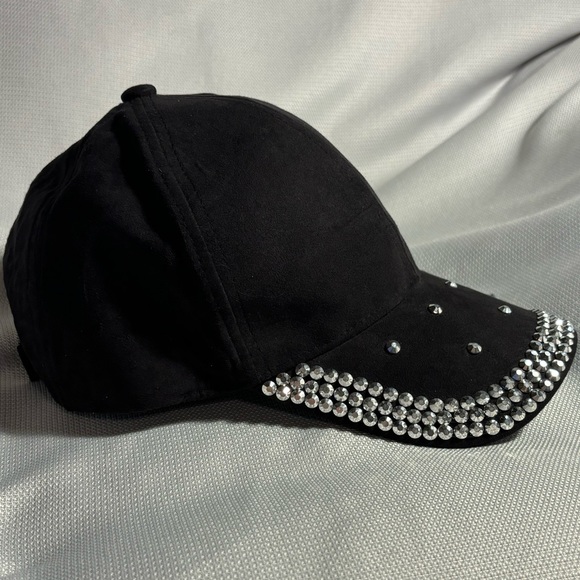Rhinestone Baseball Cap Hat Bling Sparkle Adjustable - Picture 2 of 7